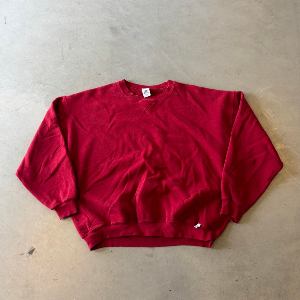 Vintage Russell athletic red blank pullover crewneck
